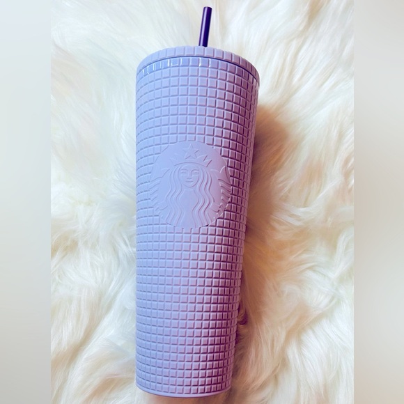 Starbucks Lilac Soft Grid Cup Cold Lavender Tumbler Venti NWT Limited New 2021 - Picture 6 of 13